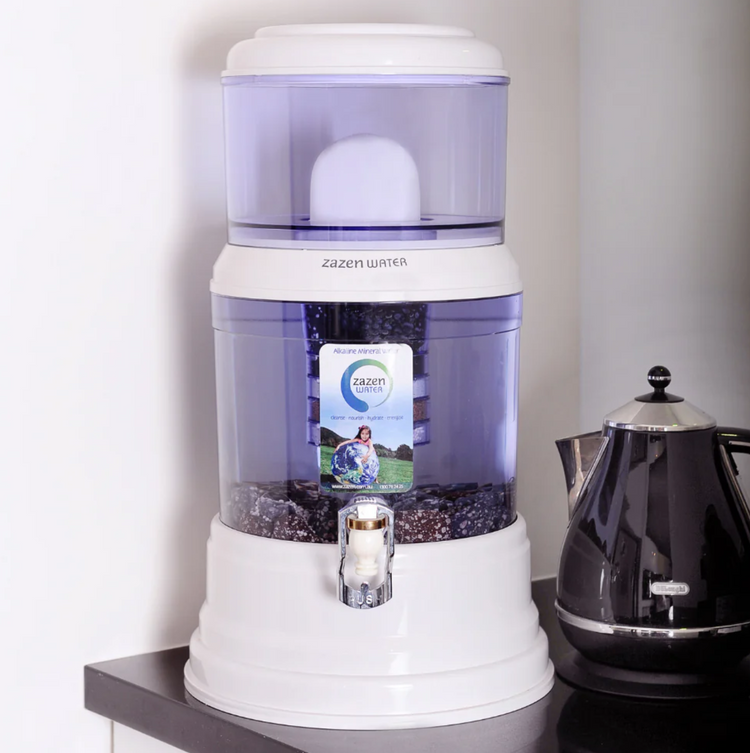 zazen Alkaline Water Filter System - BPA Free Plastic Bottom Tank
